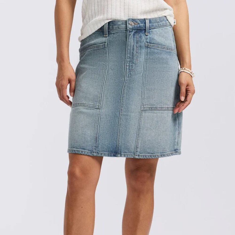 NWT Buffalo Sophia High Waist Mid Length Jean Skirt Indigo 28 MSRP $69